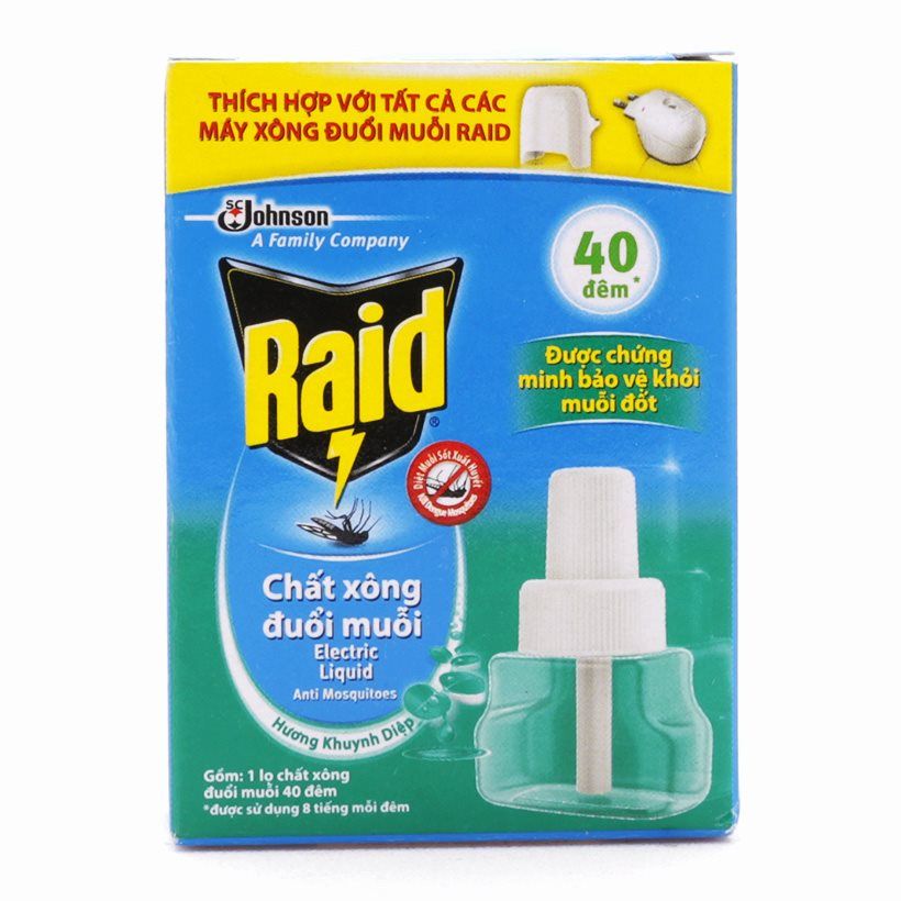 Thuốc Xông Đuổi Muỗi Raid Hương Khuynh Diệp 21ml