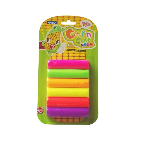 ĐẤT NẶN BỘT NGÔ KIDDY CLAY 6 MÀU 135G CC-6N