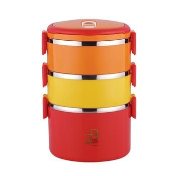 Camen La Gourmet Millennium PAC2GO 3 Ngăn 2.4L - Đỏ/Cam