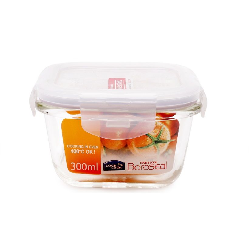 Hộp Bảo Quản Thủy Tinh Hình Vuông Lock&Lock 300ml - LLG205