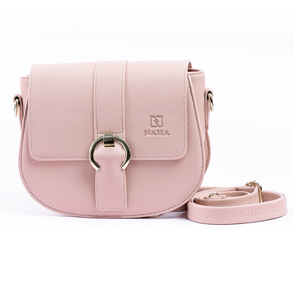 Túi Đeo Chéo Nữ Thời Trang Naha Màu Hồng Phấn NH001 (Store 5704)