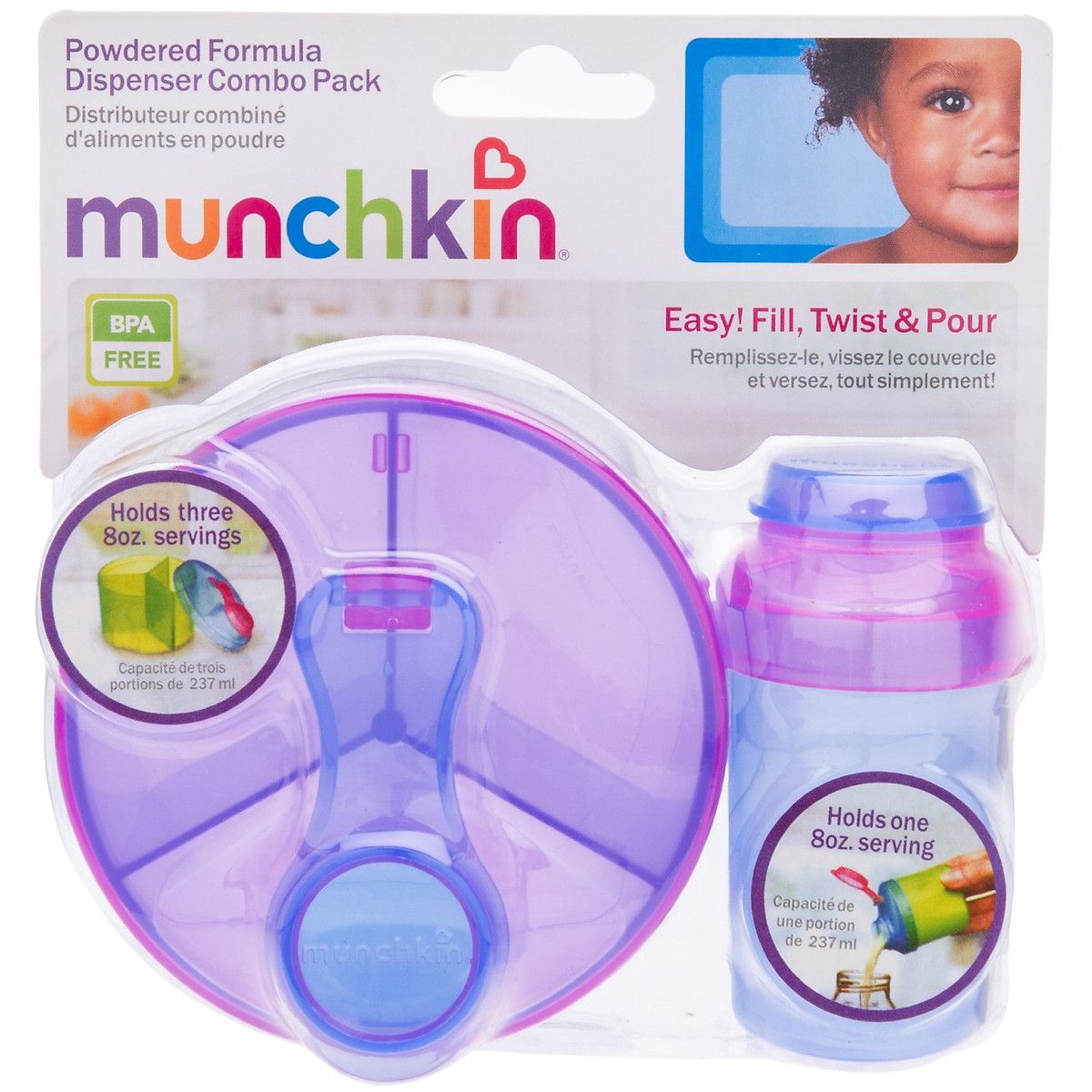 Set 2 Hộp Chia Sữa Munchkin MK80103 (Giao màu ngẫu nhiên)