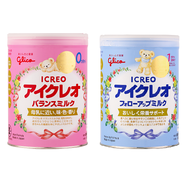 Combo Sữa Bột Glico Icreo Balance Số 0 Cho Trẻ 0-12 Tháng 800g + Sữa Bột Glico Icreo Follow Up Số 1 Cho Bé 9-36 Tháng 820g