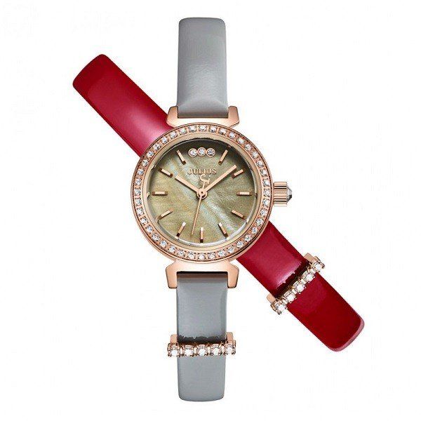 Đồng Hồ Nữ Màu Xám Julius Star JS-012C Kèm Dây Đỏ