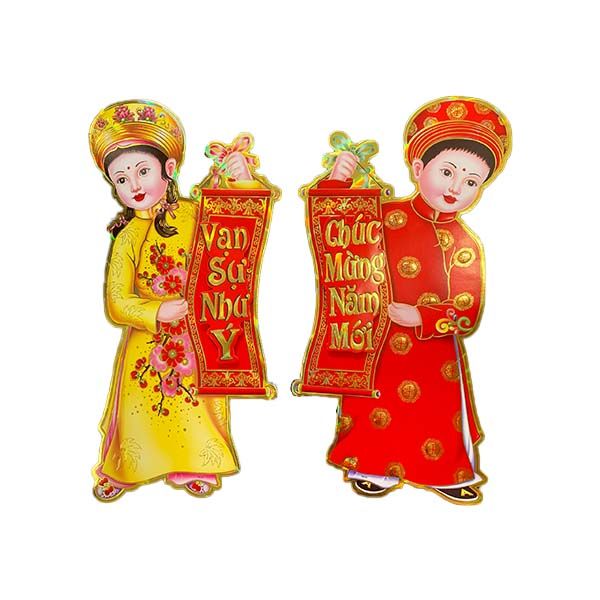 Giấy Dán Kim Đồng Ngọc Nữ YN-069 (M) 39x24cm