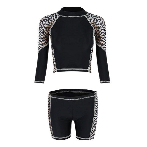 Bộ Bơi Bé Trai Lan Hạnh Hai Mảnh Short TD Màu Đen 4 21089 (Store 5703)