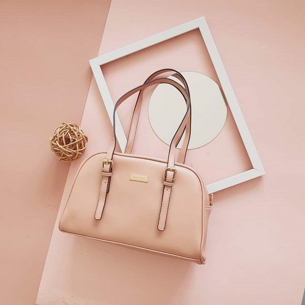Túi Trống 2 Quai Màu Hồng Phấn Trơn Verchini TFV05 (Store 1001)