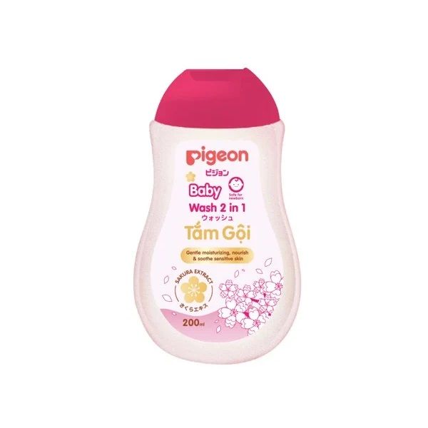Tắm Gội Dịu Nhẹ 2 in1 Sakura Pigeon 200ml