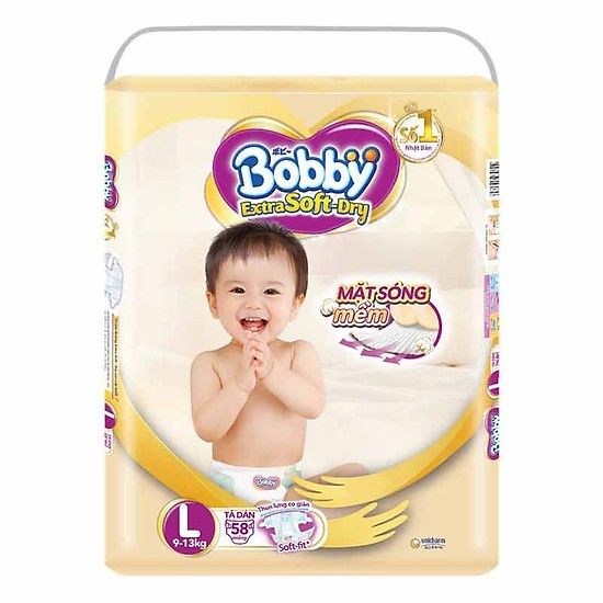 Tã Dán Extra Bobby Soft Dry L58
