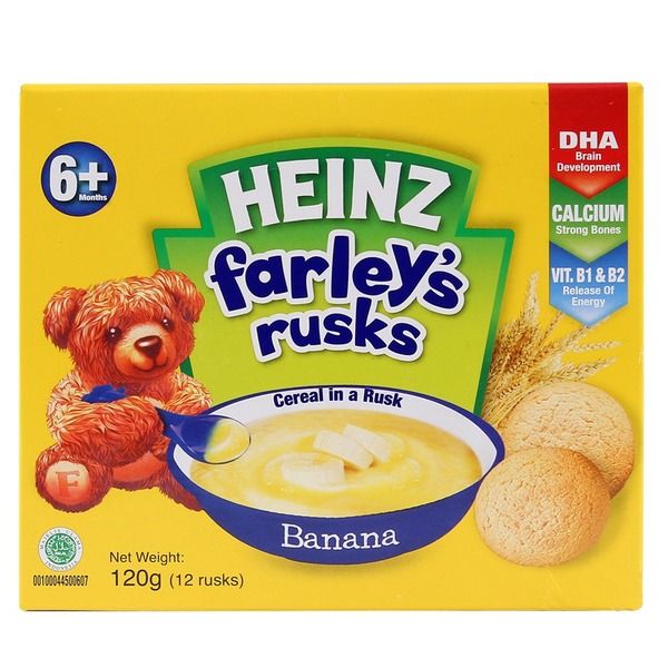 Bánh Quy Trẻ Em Farley Vị Chuối Hộp Heinz 120g