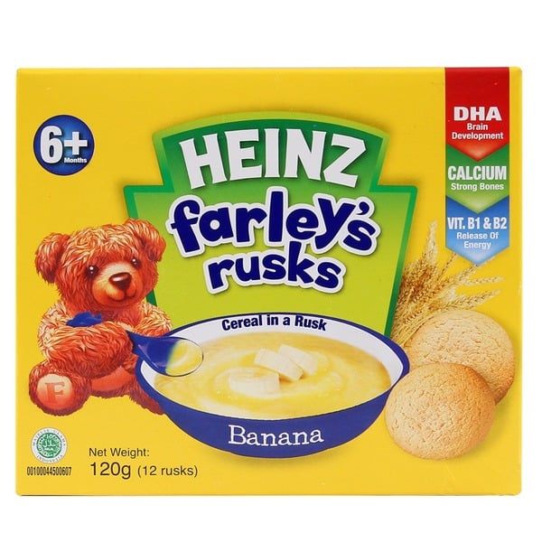 Bánh Quy Trẻ Em Farley Vị Chuối Hộp Heinz 120g