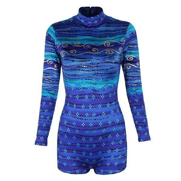 Bộ Bơi Nữ Lan Hạnh Một Mảnh Short Màu Xanh Dương 30032 (Store 5703)