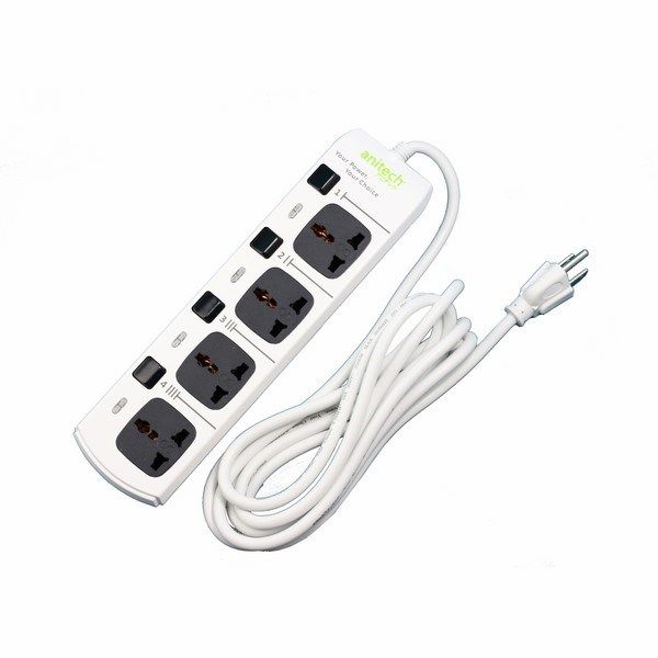 Ổ CẮM 4 LỖ - 3 CHÂN, CÔNG TẮC RIÊNG ANITECH H304