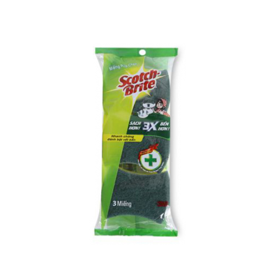 Cước Cọ Rửa Scotch-Brite 3M Siêu Sạch Có Mút SSM3'S