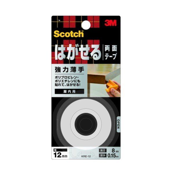 Băng Keo 2 Mặt Scotch KRE-12 12mm*8m