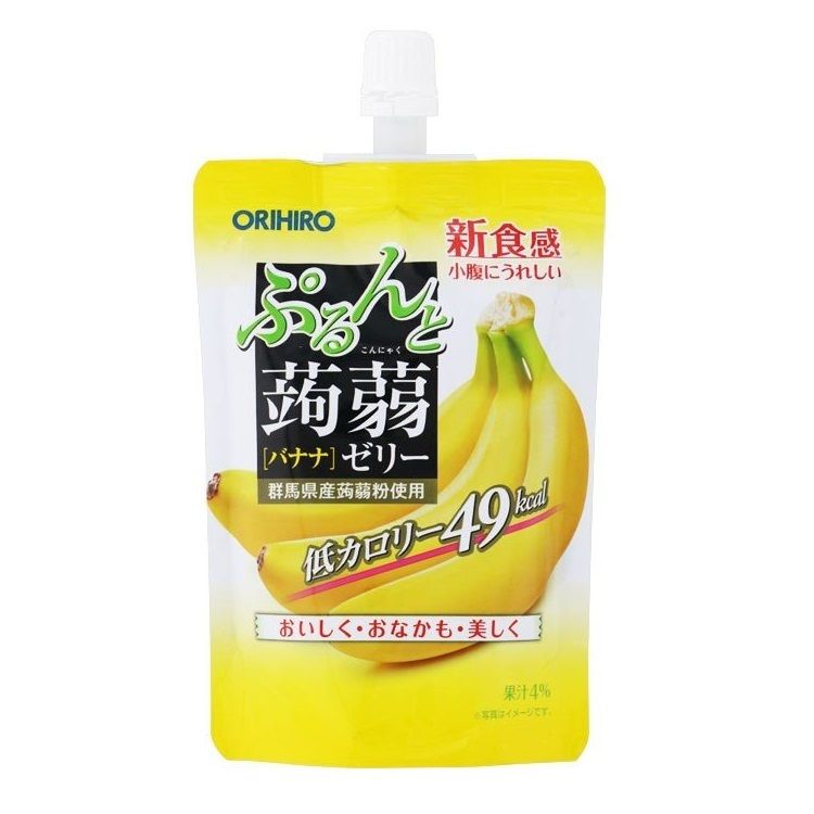 Thạch Vị Chuối Dạng Túi Đứng Orihiro 130G