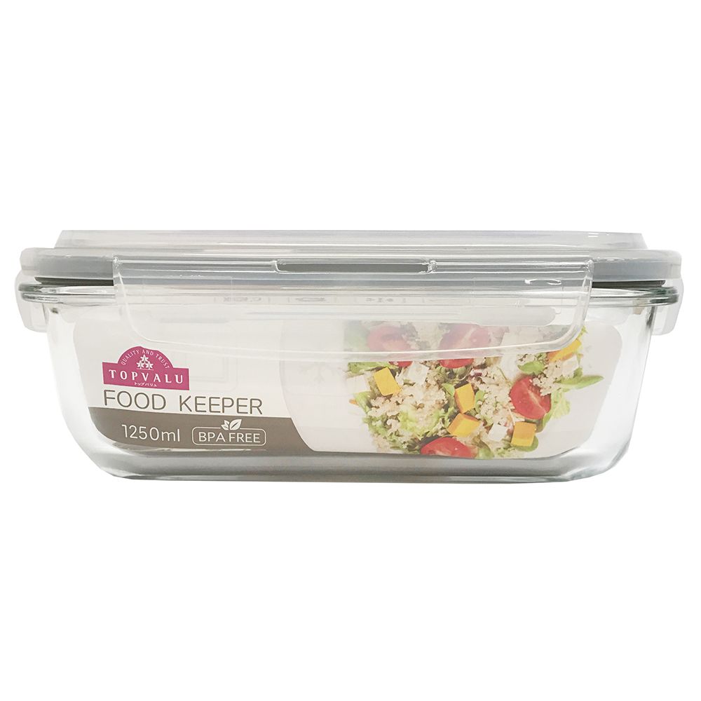 Hộp Thực Phẩm Bằng Thủy Tinh Topvalu (1250ml)
