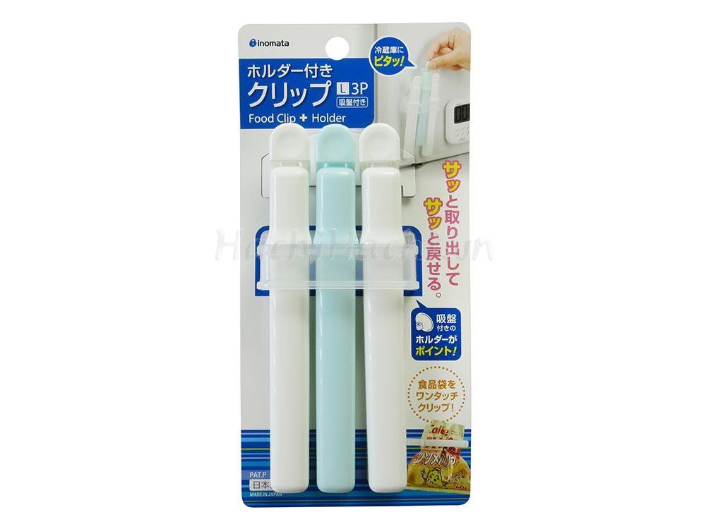 Set 3 kẹp miệng túi size L (kèm giá đựng)
