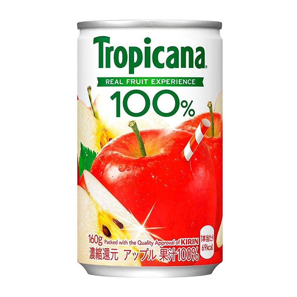 Nước Quả Vị Táo Kirin Tropicana 100% Apple - Lon 160g