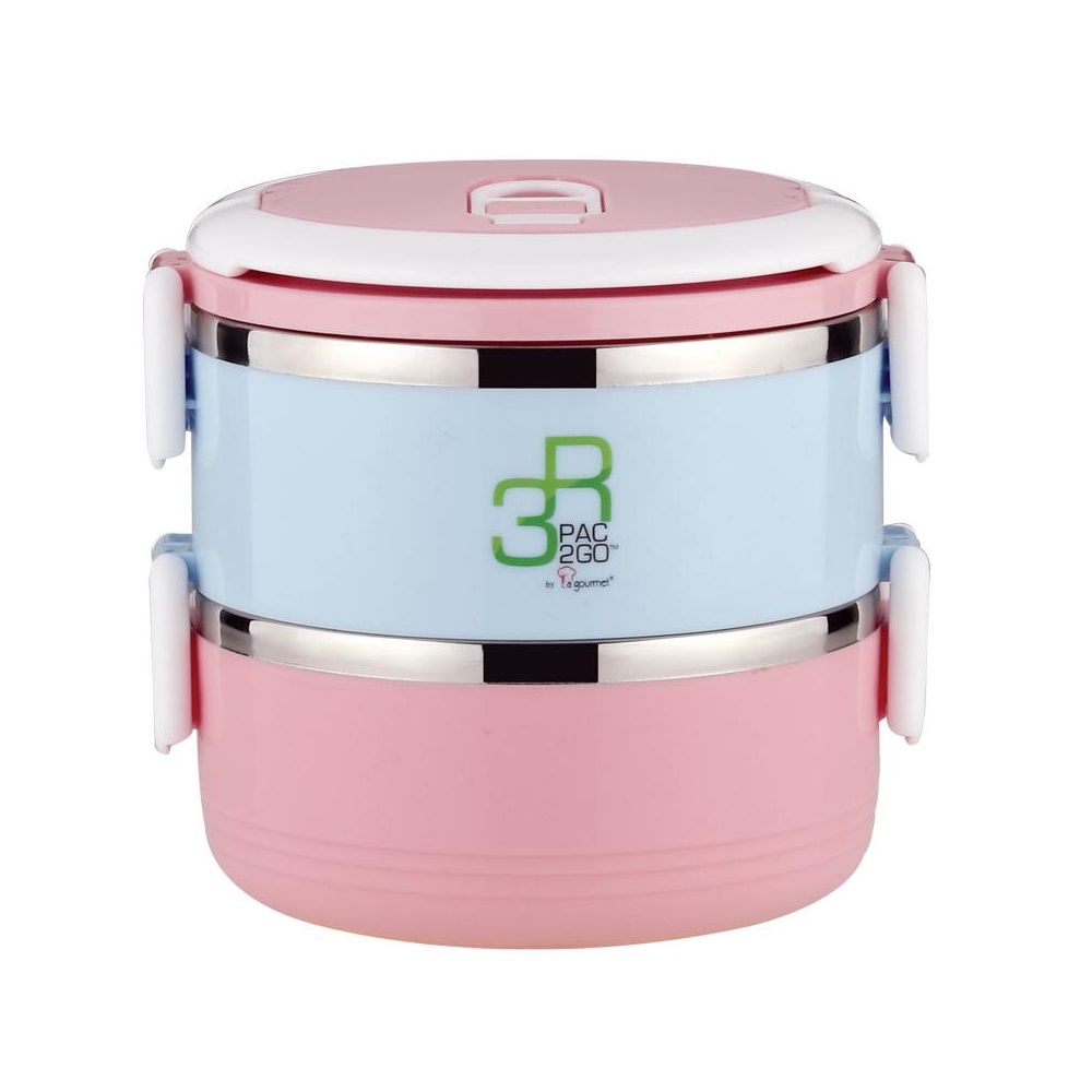 Camen Lagourmet Pac2go 2 Ngăn 1.4L - Hồng Xanh
