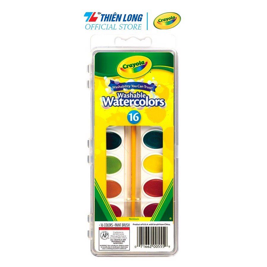 Bộ 16 Màu Nước Rửa Được Crayola 530555