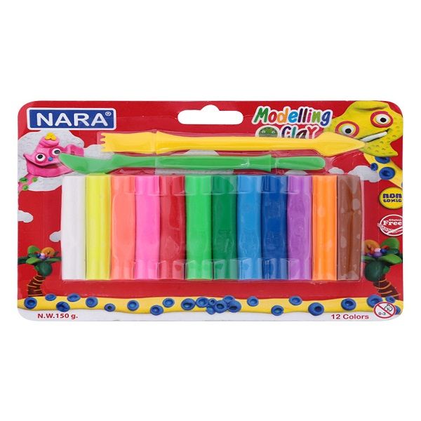 ĐẤT NẶN 12MÀU 150G+2 DAO CẮT ST-150-12+2T