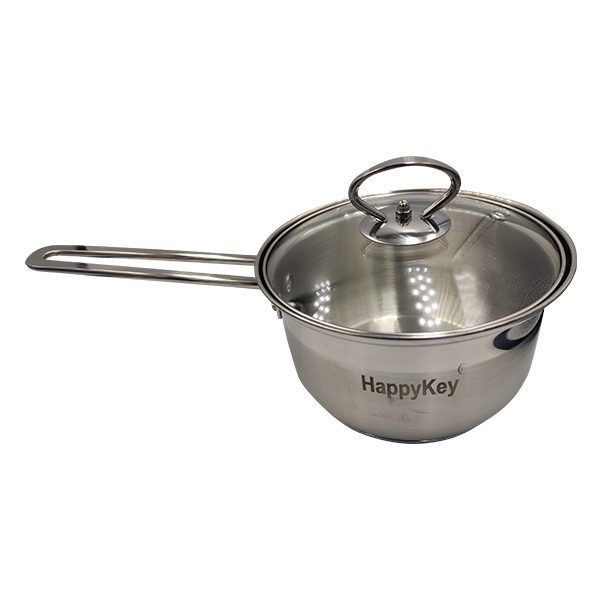 Quánh Inox 3 Đáy HappyKey Thân Mờ 16 CM