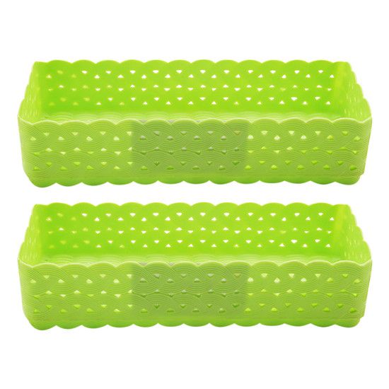 Rổ Đan Chữ Nhật Nhựa Tự Lập TL349 29cm
