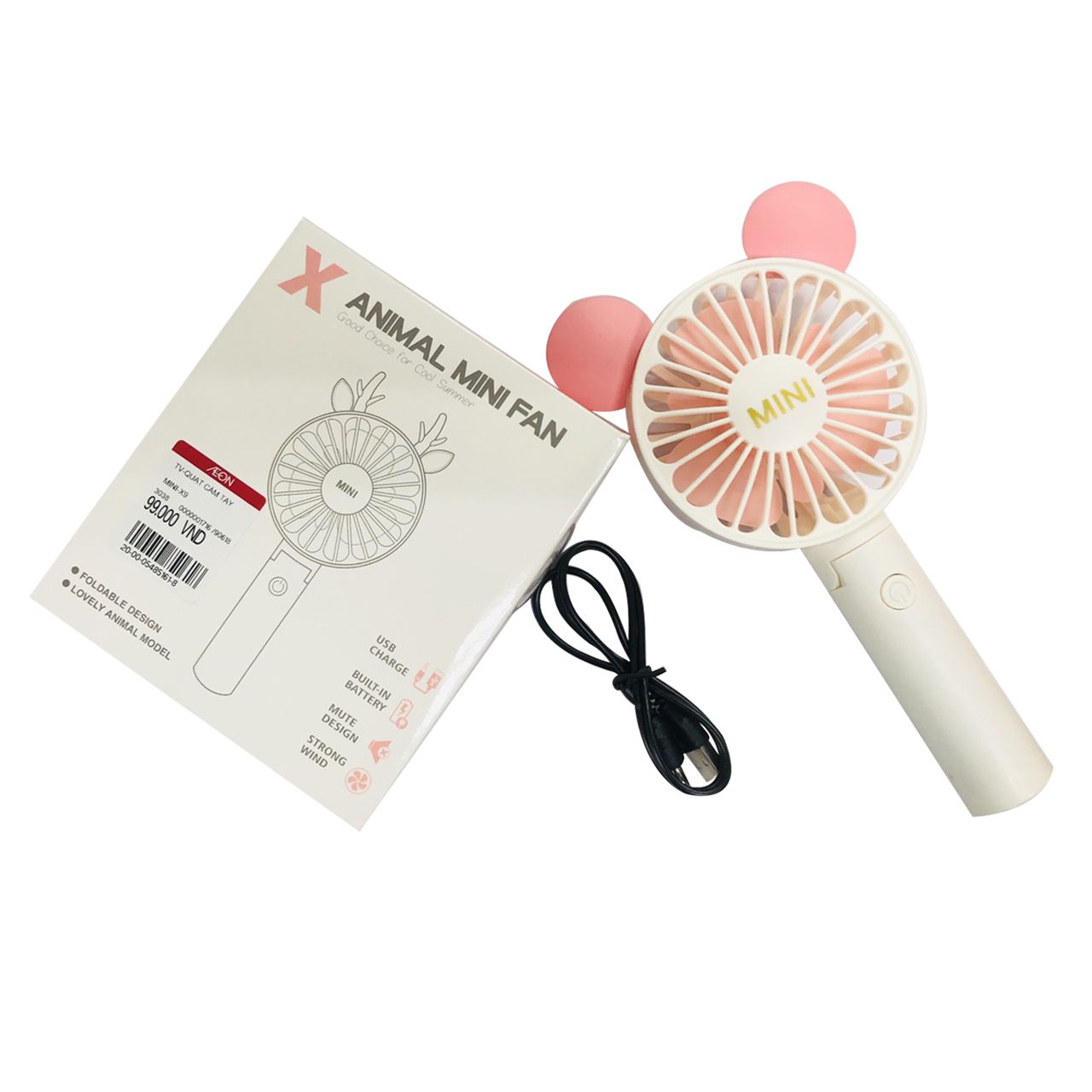 Quạt cầm tay mini có sạc