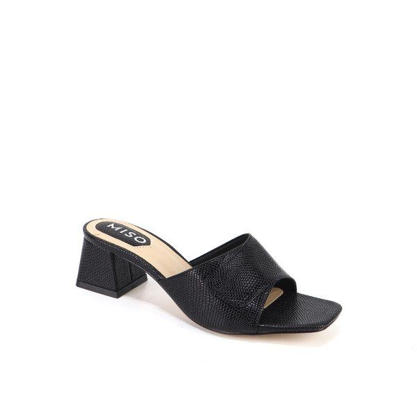Guốc 5cm Quai Ngang Màu Đen Cillie M027 (Store 5703)