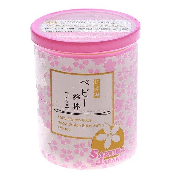 Tăm Bông Sakura Baby TB02N 180 Que