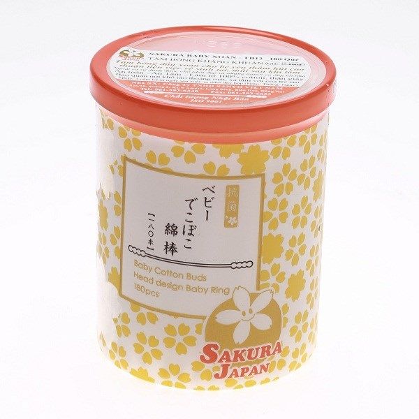 Tăm Bông Sakura Ring Baby 180 Que (MDS)-TB012N