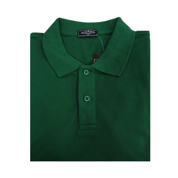 Áo Thun Polo Nam Không Túi Giorno Mimosa Màu Xanh Lá Đậm Size M