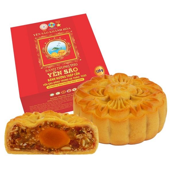 Bánh Trung Thu Yến Sào Sanest Khánh Hòa Thập Cẩm Đông Trùng Hạ Thảo 120g