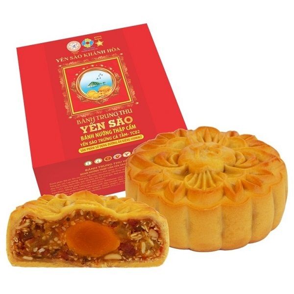 Bánh Trung Thu Yến Sào Sanest Khánh Hòa Thập Cẩm Trứng Cá Tầm 200g