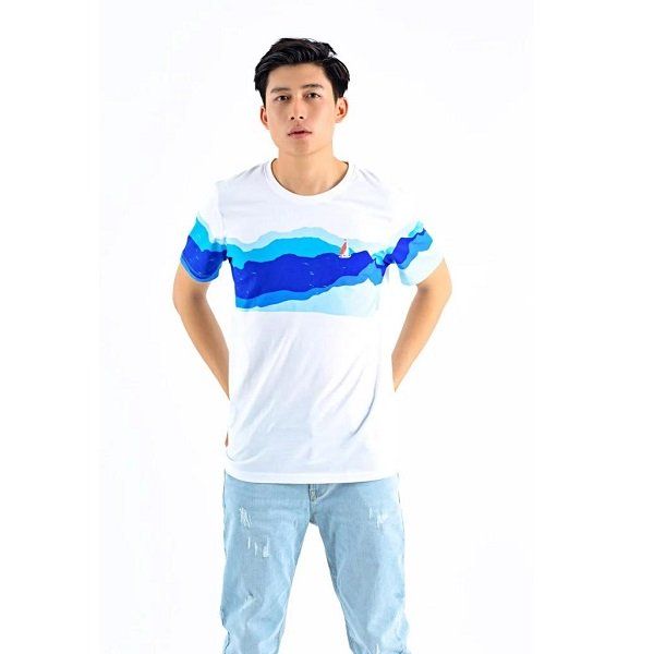 Áo Thun In Loang Màu Cánh Buồm Couple TX 3055
