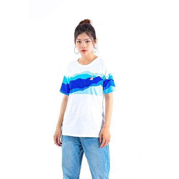 Áo Thun In Loang Màu Cánh Buồm Couple TX 4055 (Store 5703)