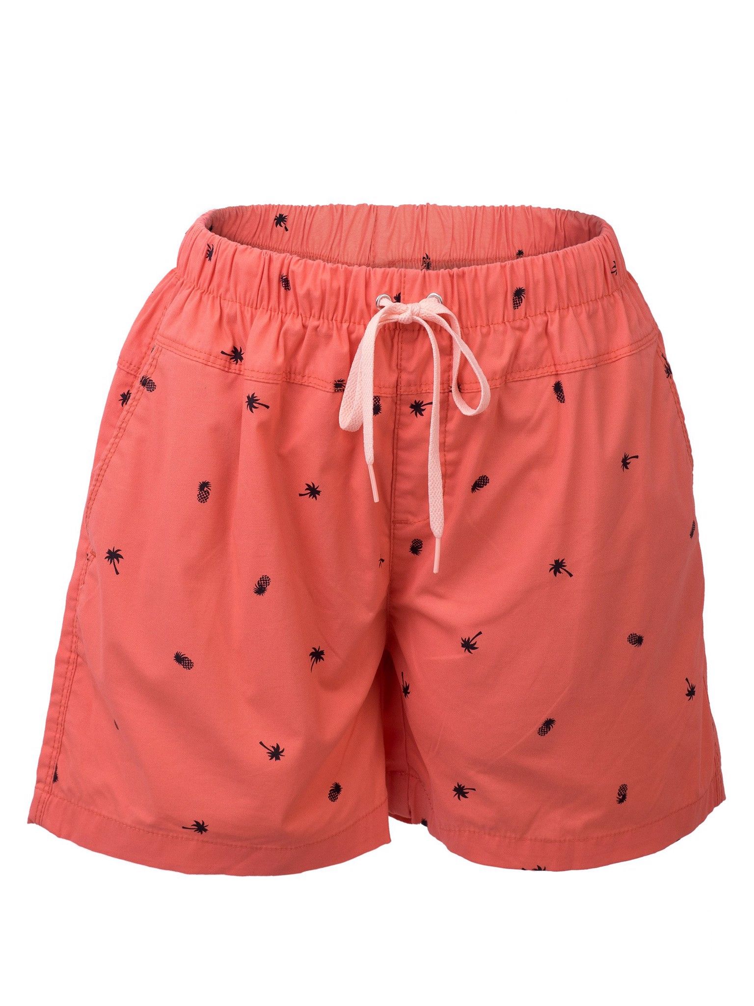Quần Short KaKi In Lưng Thun Nữ Giorno Mimosa Màu Cam