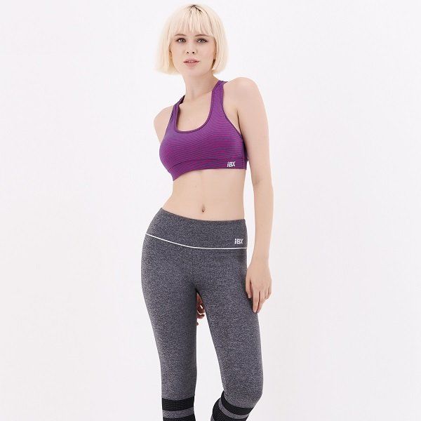Áo Ngực Gym Màu Sọc Đỏ Tím iBX IBX089