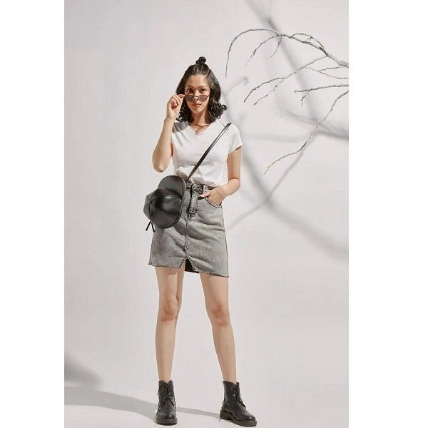 Váy Jean Cotton Xám Couple TX 4018 (Store 5703)