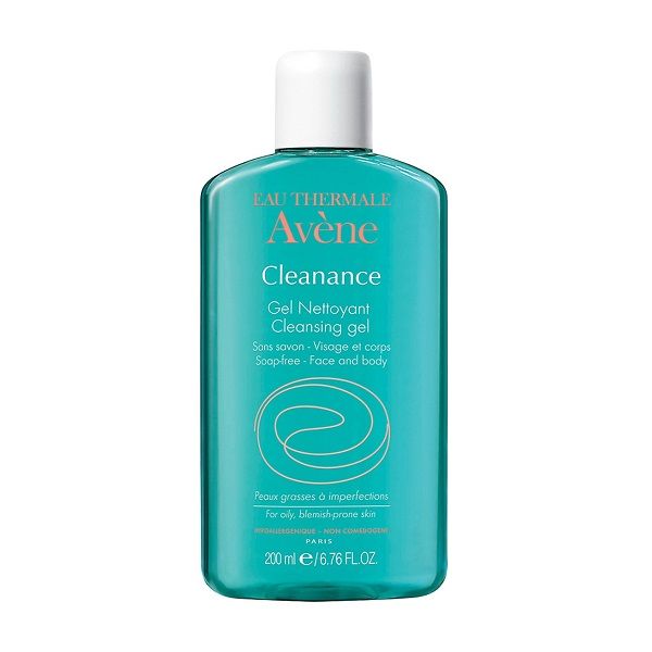 Gel Rửa Mặt Dành Cho Da Nhờn Mụn Avène Cleanance Cleansing Gel Soap Free Face And Body 200ml