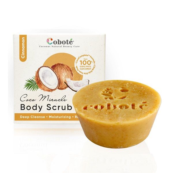Xà Phòng Tẩy Tế Bào Chết Coboté Coconut Body Scrub Soap Hương Quế 75g
