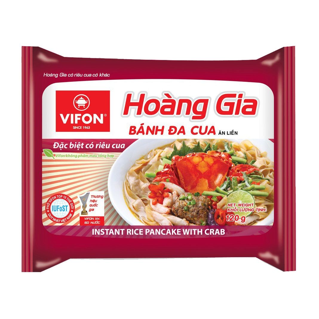 Combo 5 Gói Bánh Đa Cua Hoàng Gia 120g