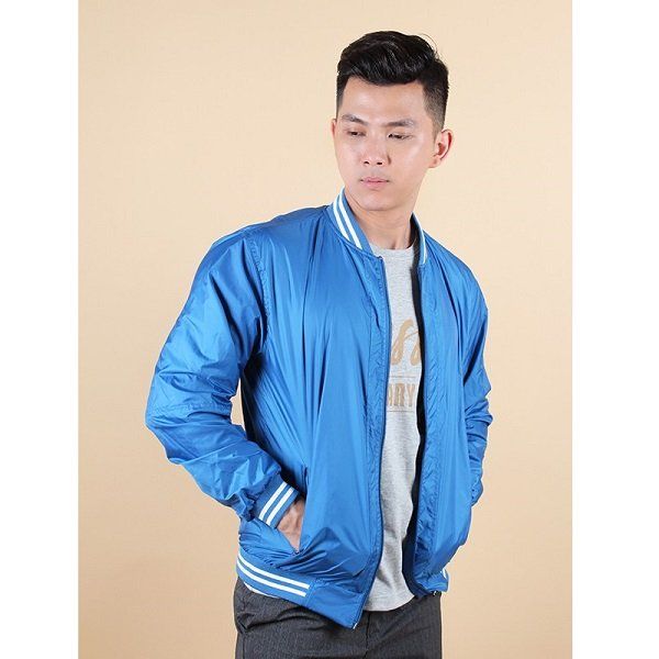 Áo Khoác Vải Dù Chống Thấm Nước Xanh Biển Zanna