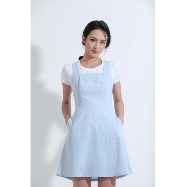 Đầm Cổ Vuông Màu Xanh Couple TX 2003 (Store 5703)