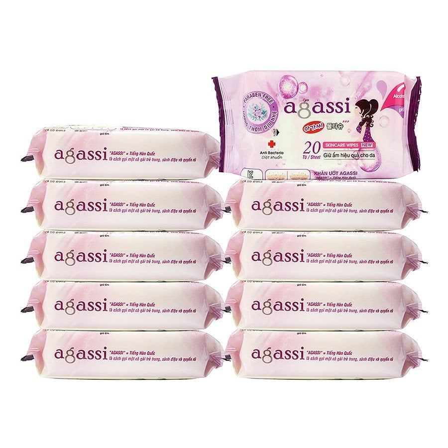 Khăn ướt Agassi có hương 20 tờ