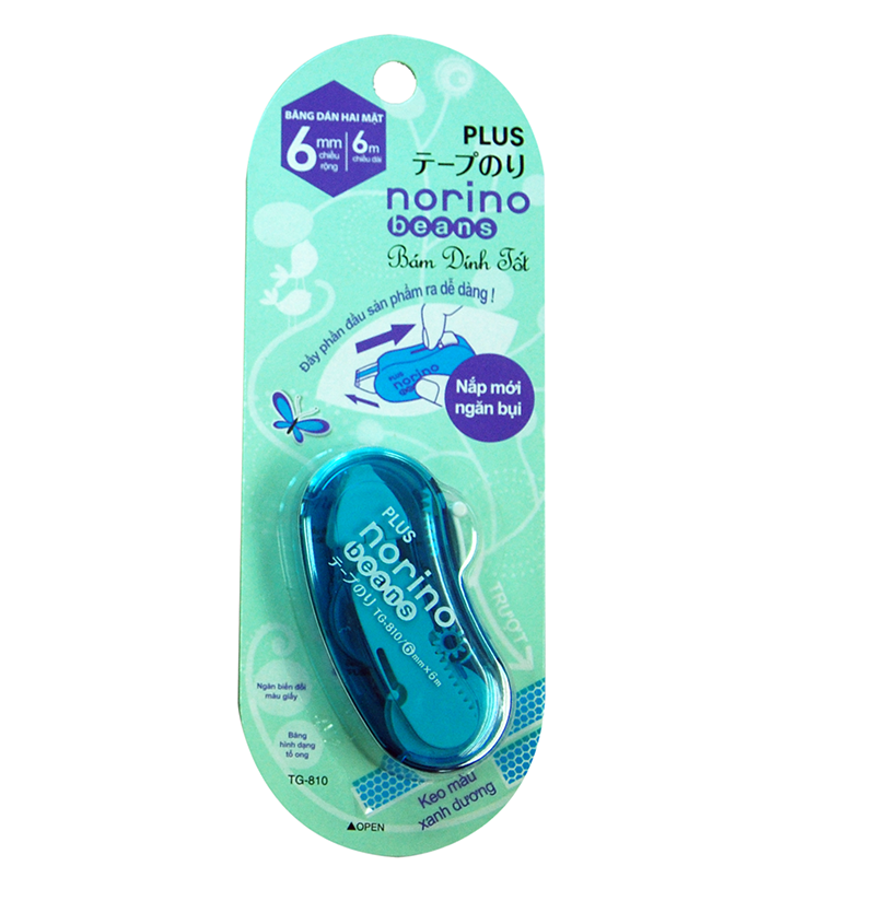 Băng Dán Plus Norino Bean 6mm - Xanh