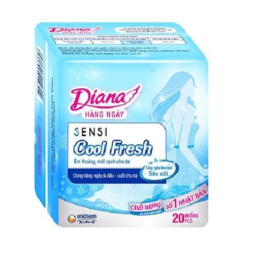 Băng Vệ Sinh Diana Hàng Ngày Sensi Cool Fresh 20 Miếng