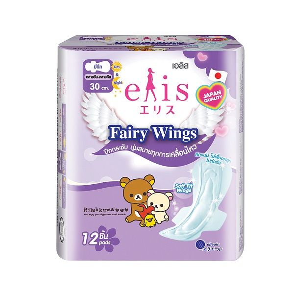 Băng Vệ Sinh Elis Fairy Wings Siêu Thấm Cánh Ngày & Đêm 30cm - 12 Miếng