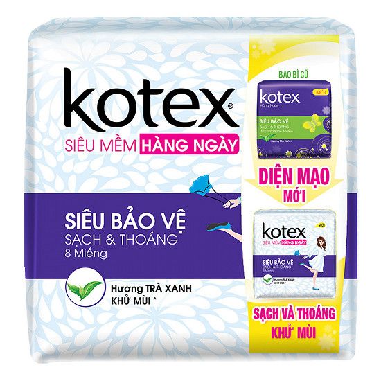 Băng Vệ Sinh Kotex Hàng Ngày Siêu Bảo Vệ 8/48